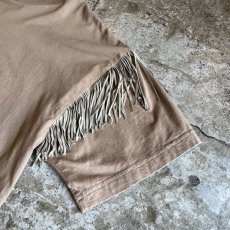 画像7: BEIGE COLOR SIDE FRINGE DESIGN S/S TEE / Ladies M (7)