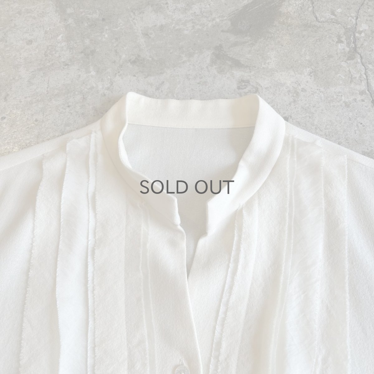 画像9: FRONT PLEATS DESIGN STAND COLLAR STRETCH L/S SHIRT / Ladies M (9)