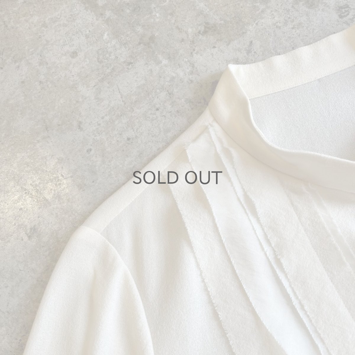 画像10: FRONT PLEATS DESIGN STAND COLLAR STRETCH L/S SHIRT / Ladies M (10)