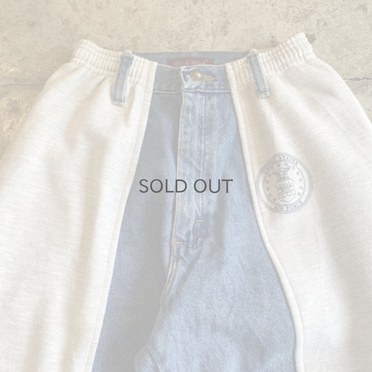 画像6: 【Wiz&Witch】"UNITED" TWO FACE SWEAT × DENIM WIDE PANTS / OS (6)