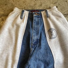 画像6: 【Wiz&Witch】"UNITED" TWO FACE SWEAT × DENIM WIDE PANTS / OS (6)