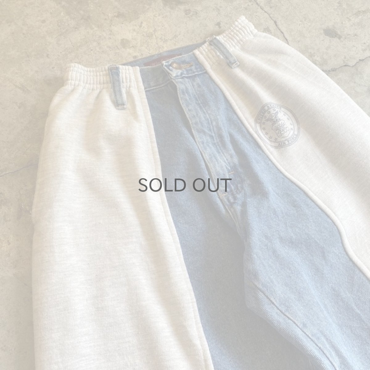 画像3: 【Wiz&Witch】"UNITED" TWO FACE SWEAT × DENIM WIDE PANTS / OS (3)