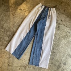 画像4: 【Wiz&Witch】"UNITED" TWO FACE SWEAT × DENIM WIDE PANTS / OS (4)