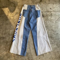 画像2: 【Wiz&Witch】"UNITED" TWO FACE SWEAT × DENIM WIDE PANTS / OS (2)