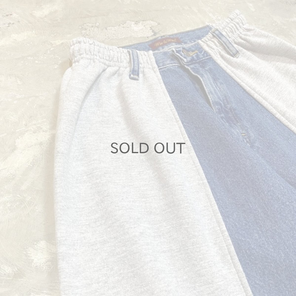 画像3: 【Wiz&Witch】TWINS SWEAT × DENIM WIDE PANTS / OS (3)