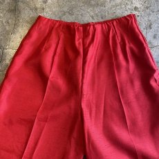 画像6: RED COLOR TUCK DESIGN TAPERED PANTS / W27~W31 (6)