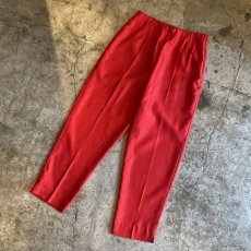 画像4: RED COLOR TUCK DESIGN TAPERED PANTS / W27~W31 (4)