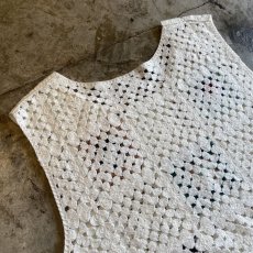 画像9: COLOR DESIGN CROCHET PATTERN VEST / Ladies M  (9)