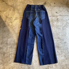 画像2: 【Wiz&Witch】"UNITED" TWO FACE SWEAT × DENIM WIDE PANTS / OS (2)