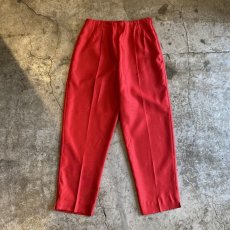 画像1: RED COLOR TUCK DESIGN TAPERED PANTS / W27~W31 (1)