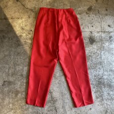 画像2: RED COLOR TUCK DESIGN TAPERED PANTS / W27~W31 (2)