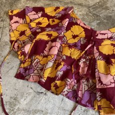 画像7: COLOR FLORAL PATTERN FRILL DESIGN CAPE / Ladies M (7)