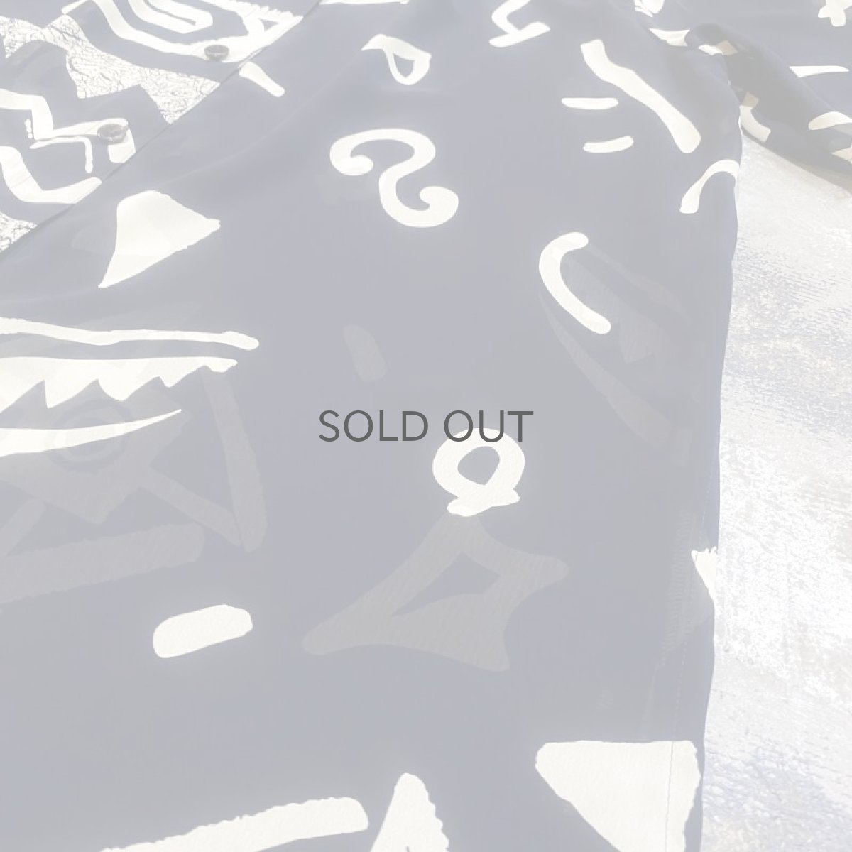 画像6: ARTISTIC GRAPHIC PATTERN S/S SHEER SHIRT / Mens L (6)