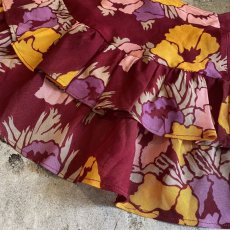 画像6: COLOR FLORAL PATTERN FRILL DESIGN CAPE / Ladies M (6)