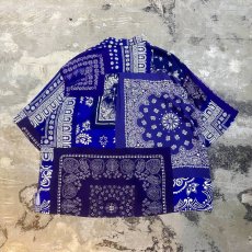 画像2: PATCHWORK PRINT BANDANA PATTERN S/S SHIRT / Mens XL (2)