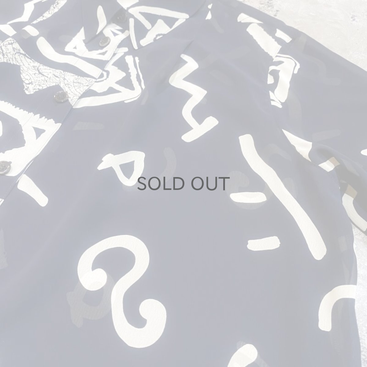 画像4: ARTISTIC GRAPHIC PATTERN S/S SHEER SHIRT / Mens L (4)