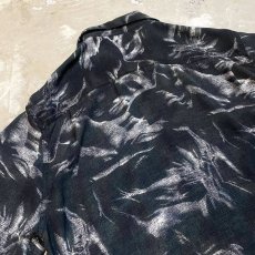 画像9: ARTISTIC GRAPHIC PATTERN S/S SHEER SHIRT / Mens M (9)