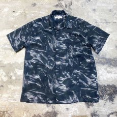 画像1: ARTISTIC GRAPHIC PATTERN S/S SHEER SHIRT / Mens M (1)