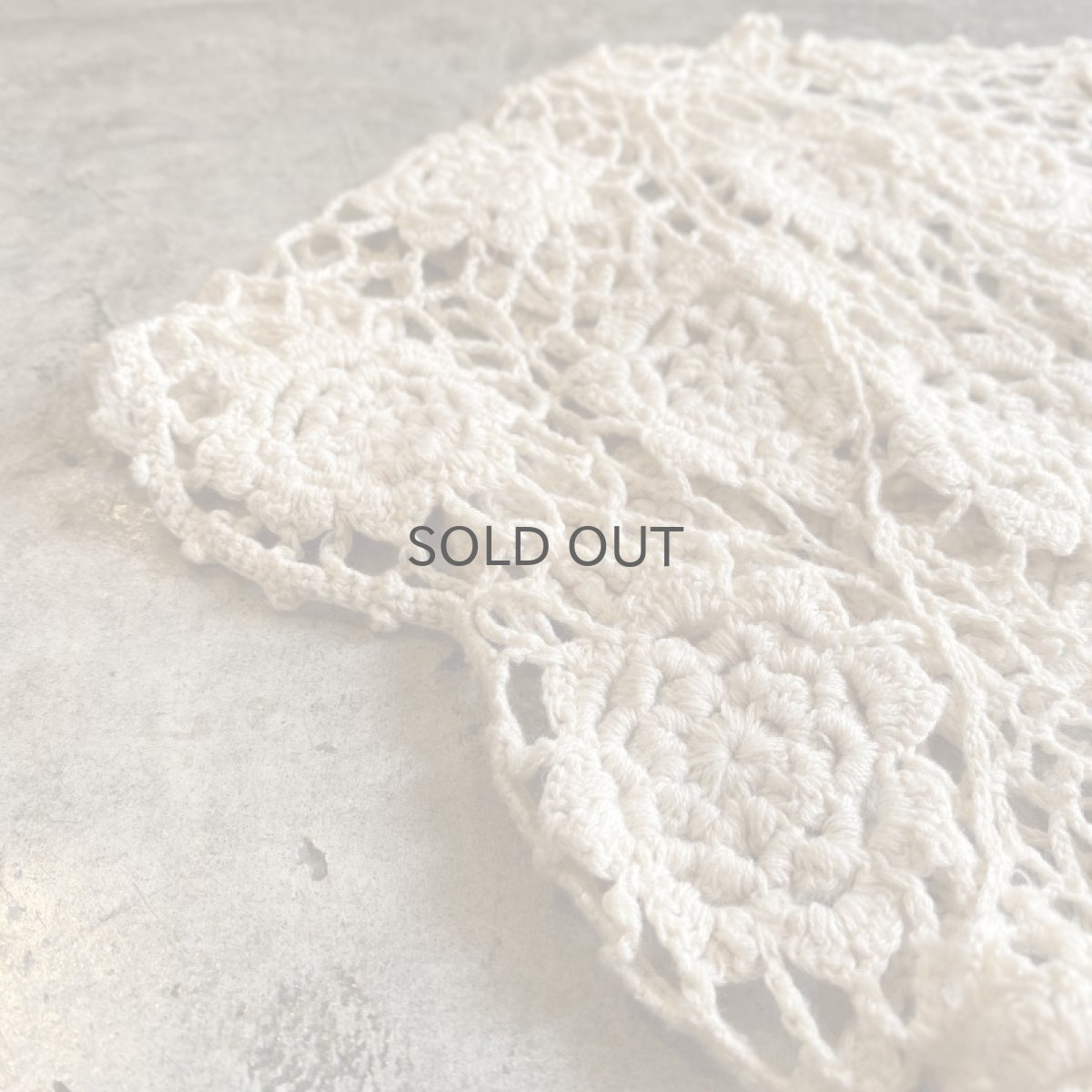 画像9: IVORY COLOR CROCHET SHORT DESIGN CARDIGAN / Ladies M (9)