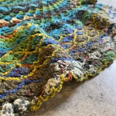 画像11: MIX COLOR CROCHET DESIGN KNIT S/S TOPS / Ladies M (11)