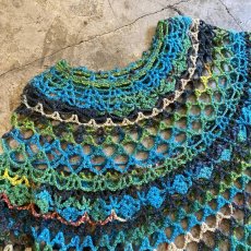 画像3: MIX COLOR CROCHET DESIGN KNIT S/S TOPS / Ladies M (3)