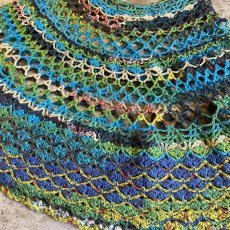 画像10: MIX COLOR CROCHET DESIGN KNIT S/S TOPS / Ladies M (10)