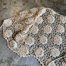 画像8: IVORY COLOR CROCHET SHORT DESIGN CARDIGAN / Ladies M (8)