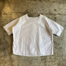 画像2: OLD SQUARE NECK DESIGN S/S BLOUSE / Ladies M (2)