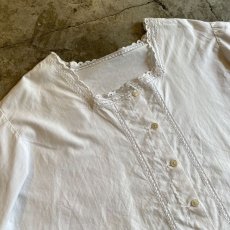 画像3: OLD SQUARE NECK DESIGN S/S BLOUSE / Ladies M (3)