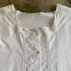 画像6: OLD SQUARE NECK DESIGN S/S BLOUSE / Ladies M (6)