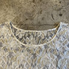 画像8: ALL OVER FLORAL PATTERN LACE DESIGN SHORT TOPS / Ladies M (8)