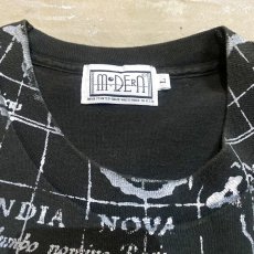 画像10: OLD WORLD MAP PATTERN CUT OFF N/S TEE / Mens L / MADE IN USA (10)