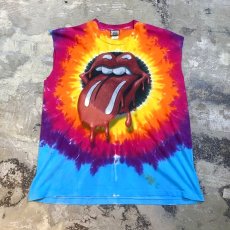 画像1: LIQUID BLUE "ROLLING STONES" TIE DYE N/S TEE / Mens XL / MADE IN USA (1)