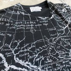 画像3: OLD WORLD MAP PATTERN CUT OFF N/S TEE / Mens L / MADE IN USA (3)