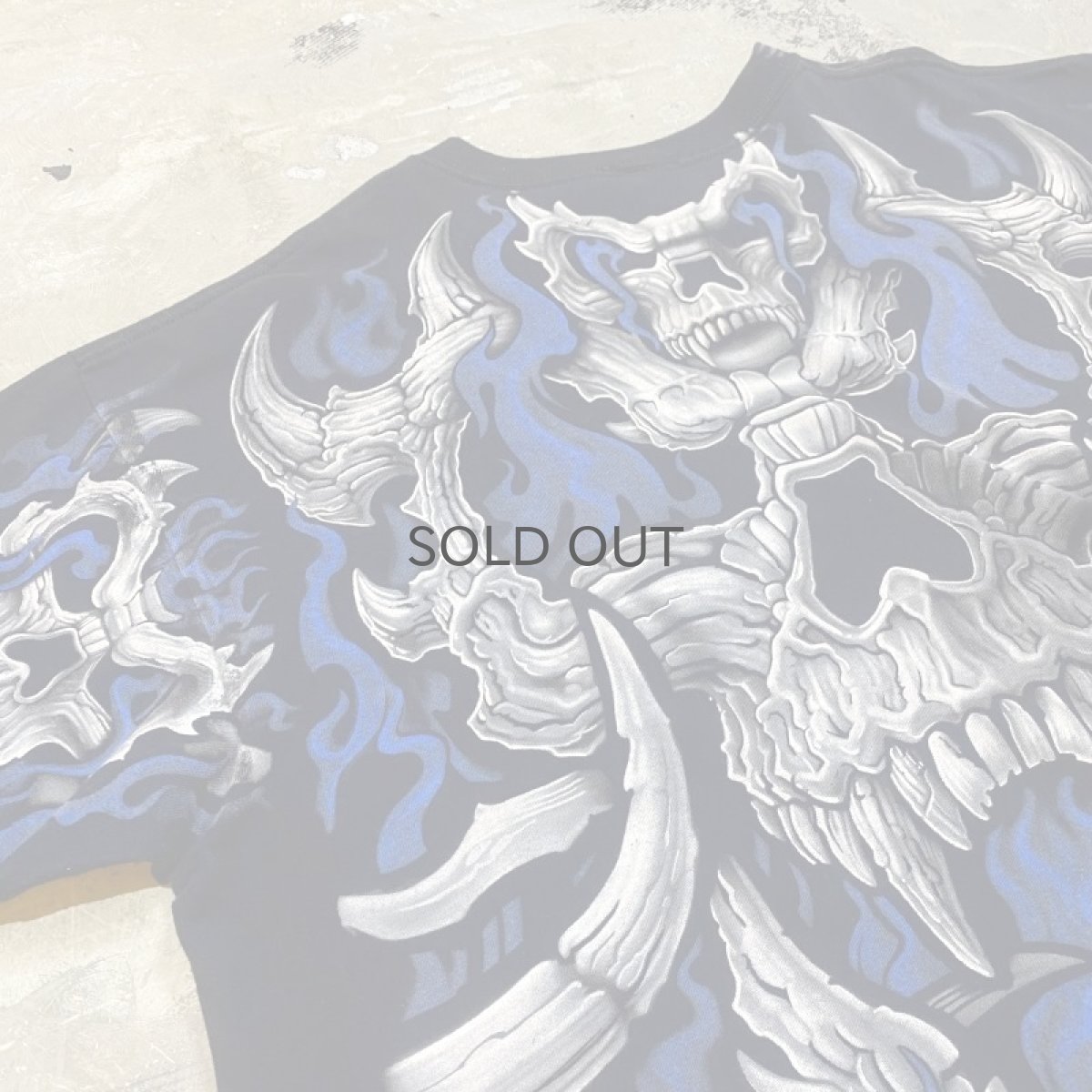 画像9: 【LIQUID BLUE】FLAME SKULL PRINTED S/S TEE / Mens 2X (9)
