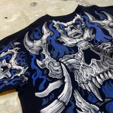 画像9: 【LIQUID BLUE】FLAME SKULL PRINTED S/S TEE / Mens 2X (9)