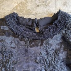 画像7: LACE DESIGN SHEER S/S BLOUSE / Ladies M  (7)