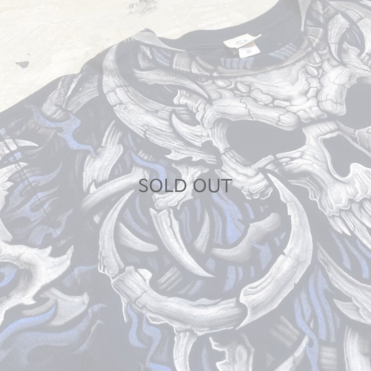 画像3: 【LIQUID BLUE】FLAME SKULL PRINTED S/S TEE / Mens 2X (3)