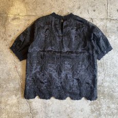 画像2: LACE DESIGN SHEER S/S BLOUSE / Ladies M  (2)