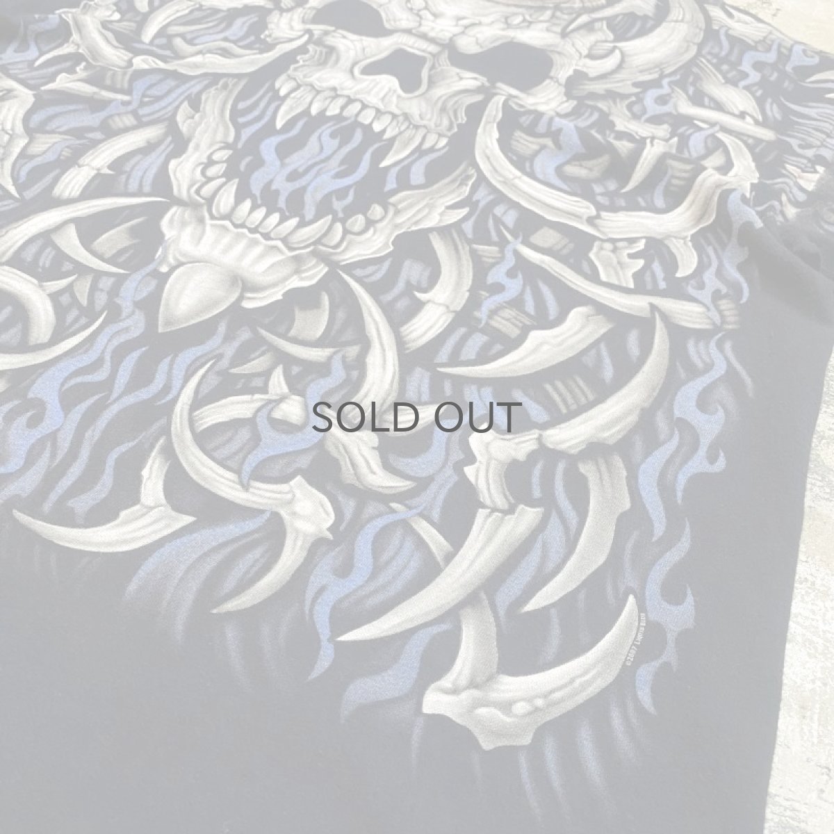 画像6: 【LIQUID BLUE】FLAME SKULL PRINTED S/S TEE / Mens 2X (6)