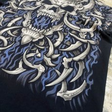 画像6: 【LIQUID BLUE】FLAME SKULL PRINTED S/S TEE / Mens 2X (6)