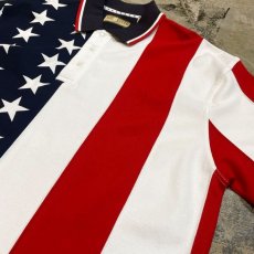 画像4: STARS & STRIPES PATTERN S/S POLO SHIRT / Mens M(XL) (4)