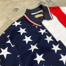 画像3: STARS & STRIPES PATTERN S/S POLO SHIRT / Mens M(XL) (3)