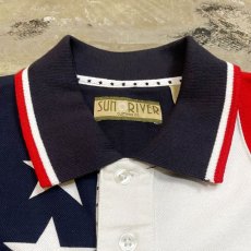 画像10: STARS & STRIPES PATTERN S/S POLO SHIRT / Mens M(XL) (10)