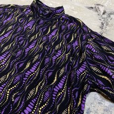 画像4: ARTISTIC GRAPHIC PATTERN S/S RAYON SHIRT / Mens L (4)