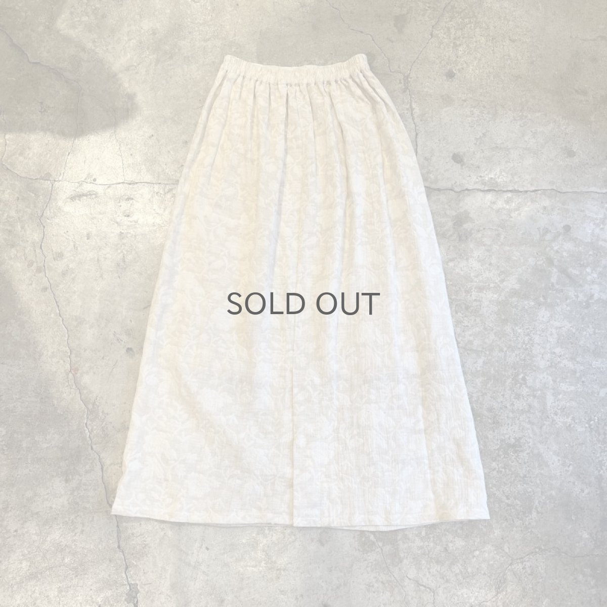 画像2: PALE TONE FLORAL PATTERN DESIGN SKIRT / W23~28 (2)
