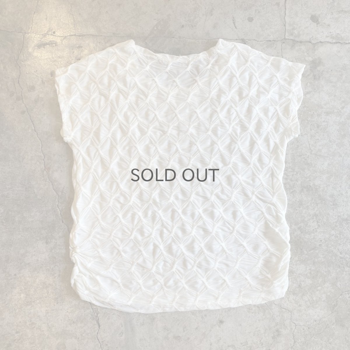 画像2: THREE DIMENSIONAL IVORY COLOR BIG TOPS / Ladies L (2)