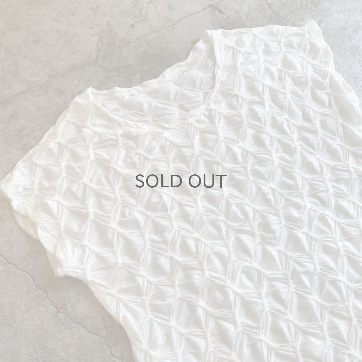 画像3: THREE DIMENSIONAL IVORY COLOR BIG TOPS / Ladies L (3)