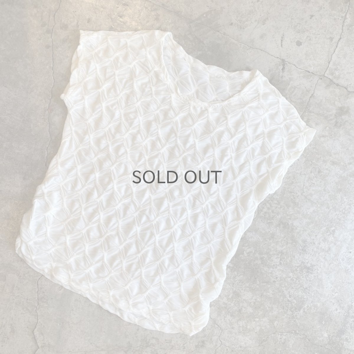 画像4: THREE DIMENSIONAL IVORY COLOR BIG TOPS / Ladies L (4)