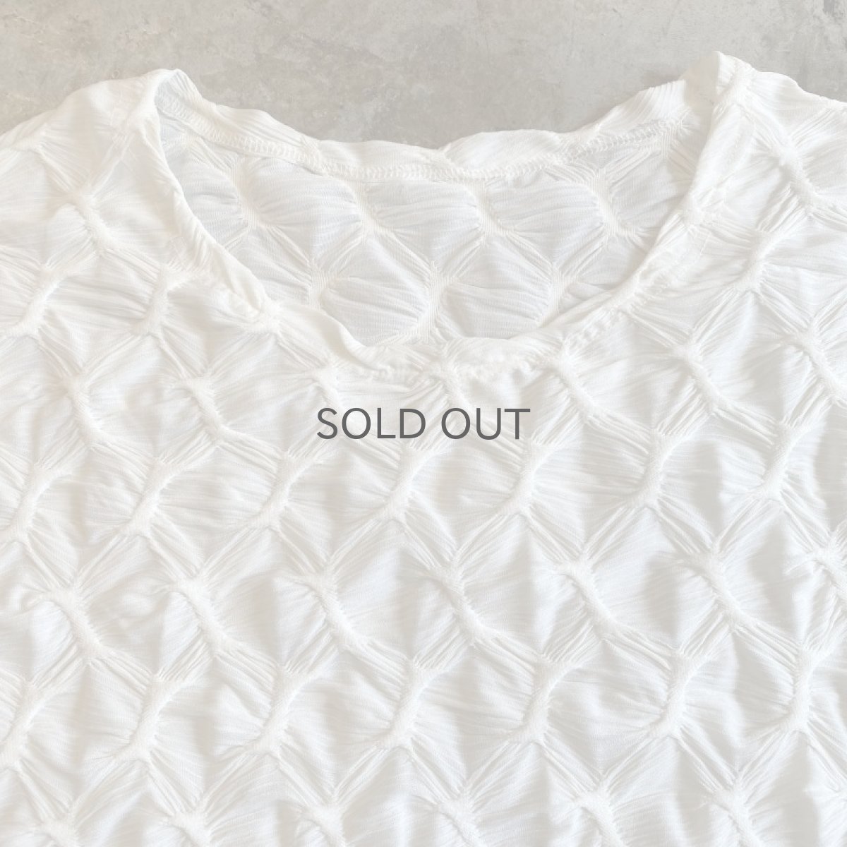 画像6: THREE DIMENSIONAL IVORY COLOR BIG TOPS / Ladies L (6)